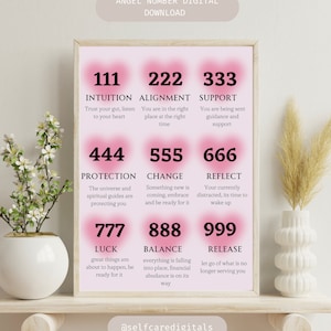 angel number wall art | trendy minimalist wall art|printable art| spiritual art|  beige aesthetic wall art| angel number poster| 111,222,333
