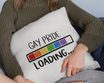 Almohada mullida con motivo Orgullo LGBTQ+ - Gay Pride Loading -