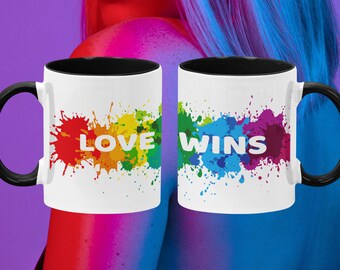 Taza del orgullo LGBTQ+ El amor gana