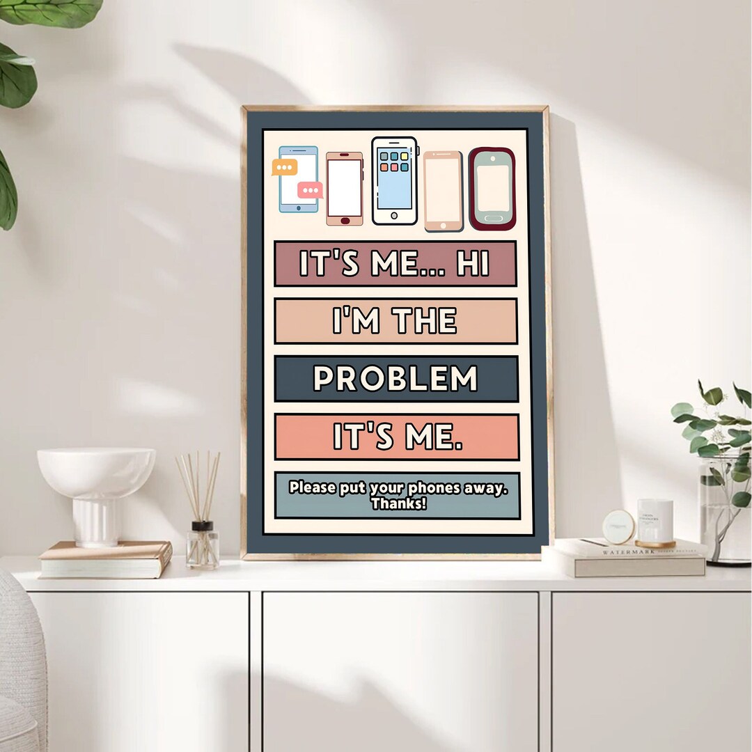 Classroom Poster, No Cell Phones Sign Poster, Teacher Gift, Classroom ...