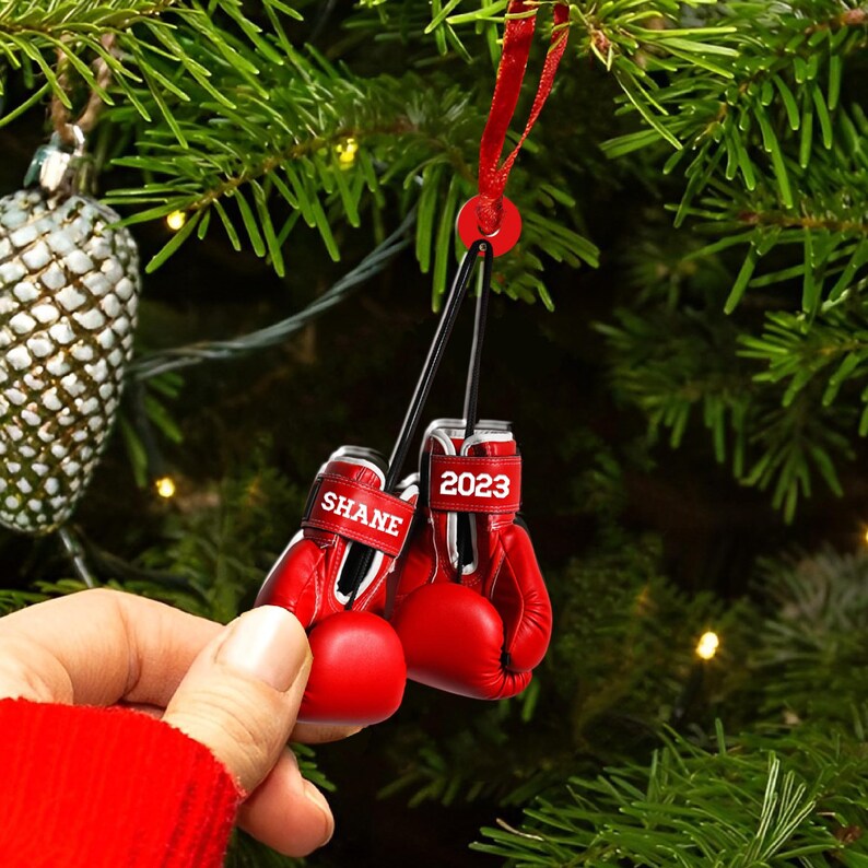 Boxing Gloves Ornament, Boxing Christmas Ornament, Boxing Lovers Gift