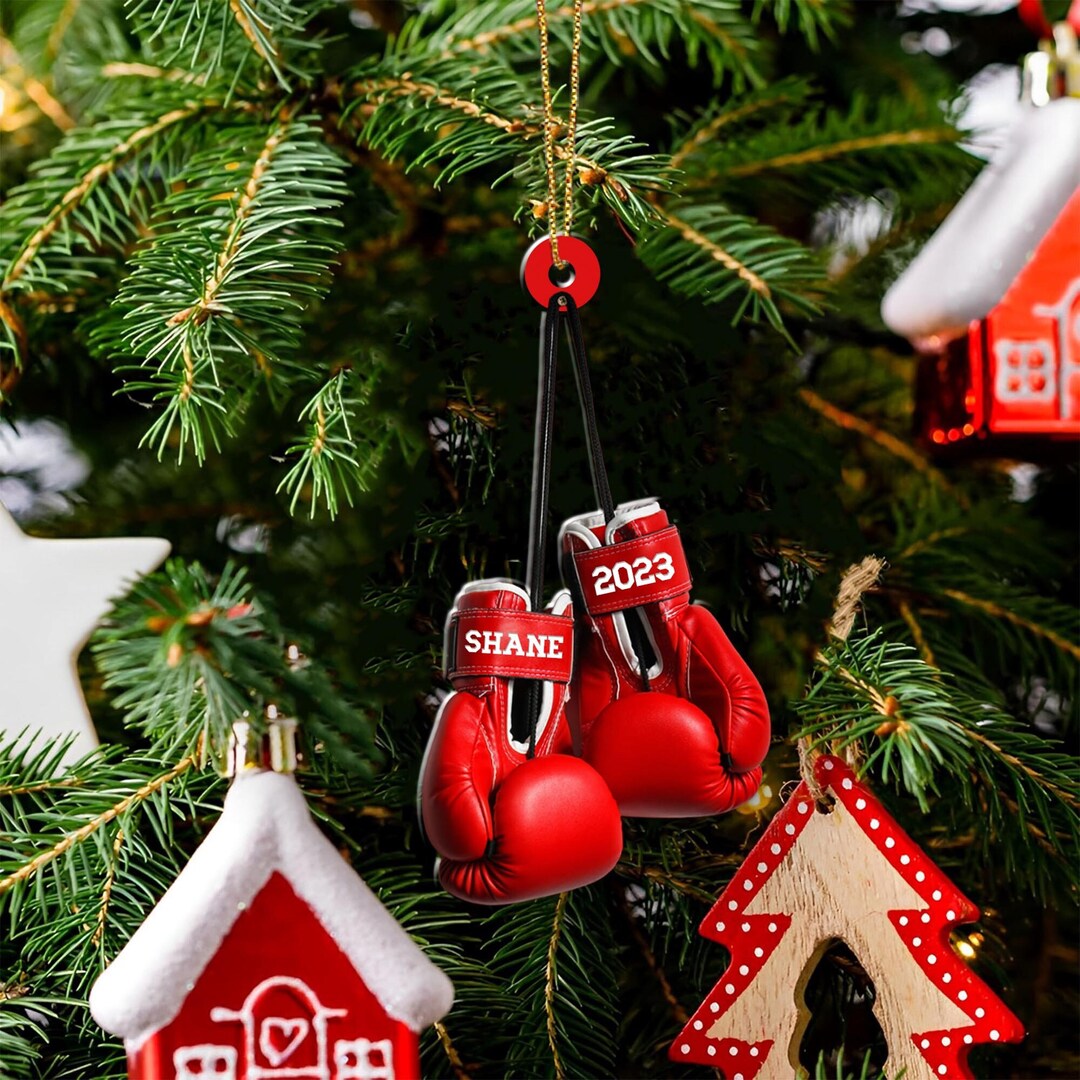 Boxing Gloves Ornament, Boxing Christmas Ornament, Boxing Lovers Gift
