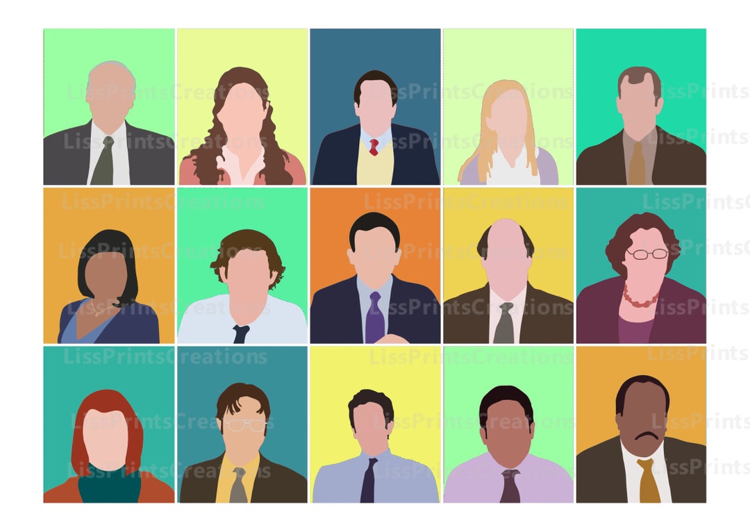 the-office-tv-show-characters-poster-the-office-gifts-minimal-cast