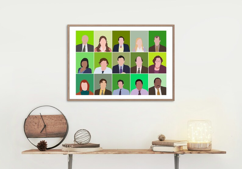 The Office TV Show Characters Poster the Office Gifts Minimal Cast ...