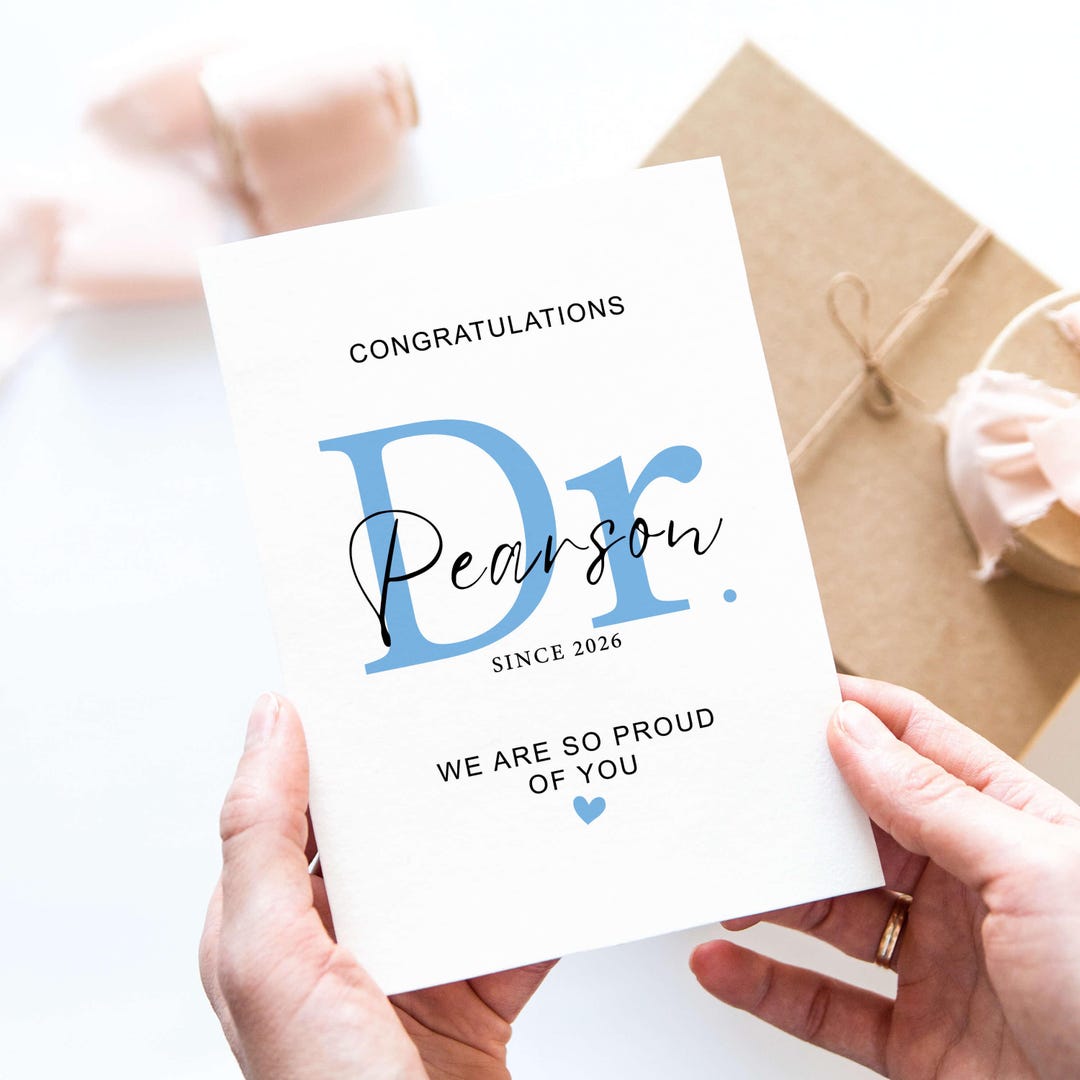 Personalised Graduation Card for Doctors - New Doctor Greeting Card ...