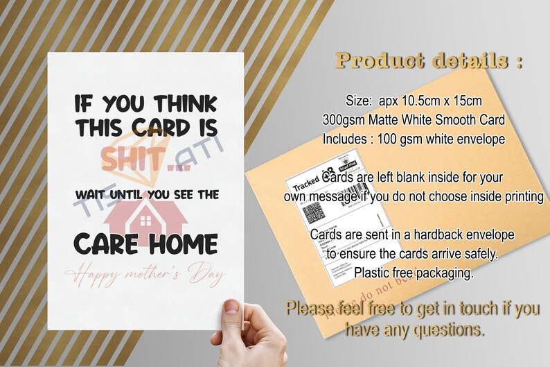 Funny Mothers Day Card, Funny Care Home Card For Mothers Day, Cheeky Card For Mum, Happy Mothers Day Card, Getting Old Funny Card MDI005 image 7