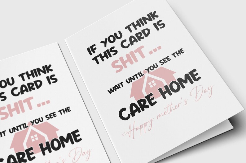 Funny Mothers Day Card, Funny Care Home Card For Mothers Day, Cheeky Card For Mum, Happy Mothers Day Card, Getting Old Funny Card MDI005 image 5