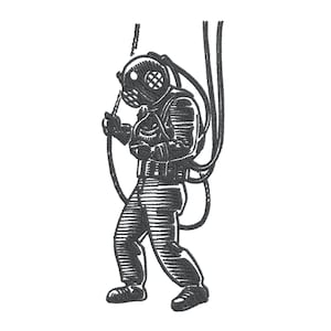 Deep sea diver machine embroidery file