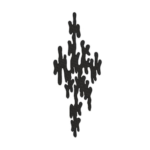 Abstract embroidery design in 3 sizes