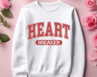 Retro Heart Breaker Sweatshirt, Valentines Day Sweatshirt, Valentines Day Shirt for Women, Love Tee, Valentine Vibes, Love T-shirt