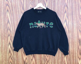 Sudadera bordada con diseño vintage de naturaleza de Halen Homann