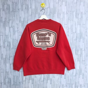 Sudadera vintage Surf N Sands Skate for Surf, estilo hawaiano clásico, ropa de surf, jersey con logo grande Spellout