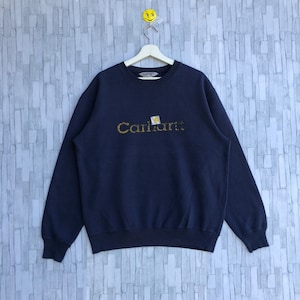 Vintage Carhartt Streetwear Sweatshirt Big Logo Spellout Jumper Pullover