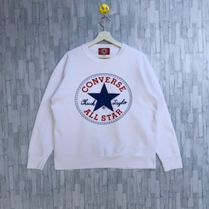 Vintage Converse All Star Sweatshirt Big Logo Spellout Jumper Pullover