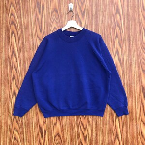 Vintage 90s Plain Sweatshirt Faded Color Crewneck Jumper Pullover