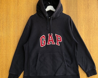 Vintage GAP Hoodie Sweatshirt Embroidered Spellout Jumper Pullover Sweater