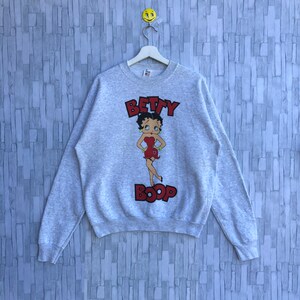 Vintage Betty Boop Cartoon Character Sweatshirt Jumper Pullover