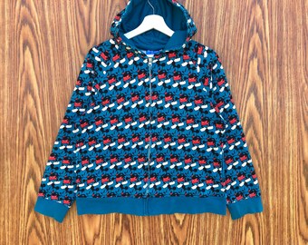 Vintage Disney Mickey Mouse hoodie stripfiguur rits trui met capuchon