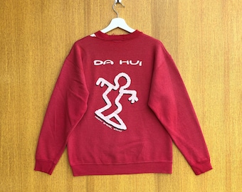Vintage Friends of Da Hui Surf Sweatshirt Big Logo Spellout Jumper Pullover