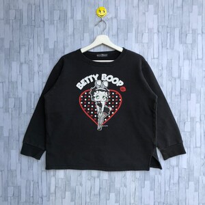 Vintage Betty Boop Sweatshirt cartoon Character Jumper Pullover Sweater