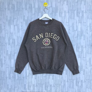 Vintage San Diego City Of California Sweatshirt Embroidery Spellout Jumper Pullover
