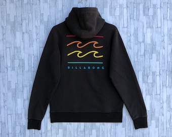 Vintage Billabong Surf Hoodie Sweatshirt Surfing Embroidery Big Logo Jumper Pullover