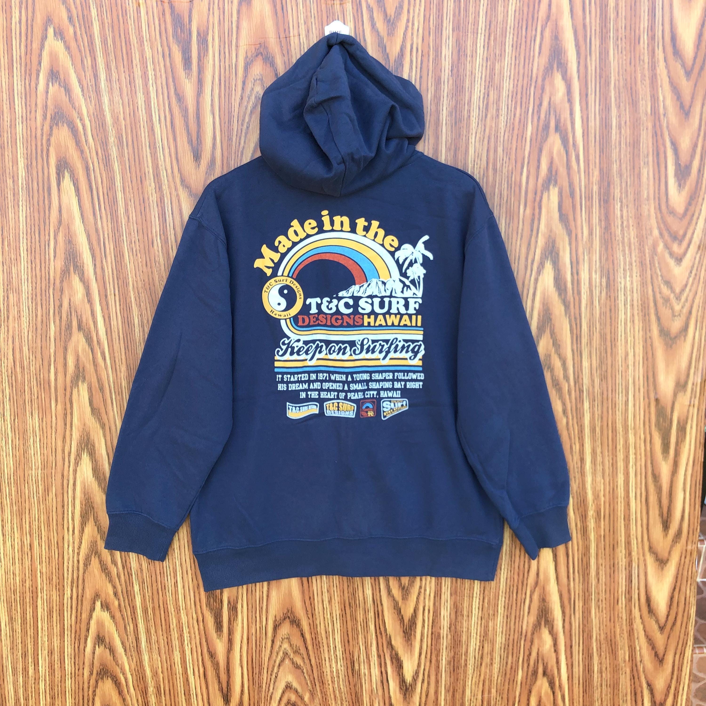 T&C Surf Designs Hawaii Hoodie Pullover - Etsy