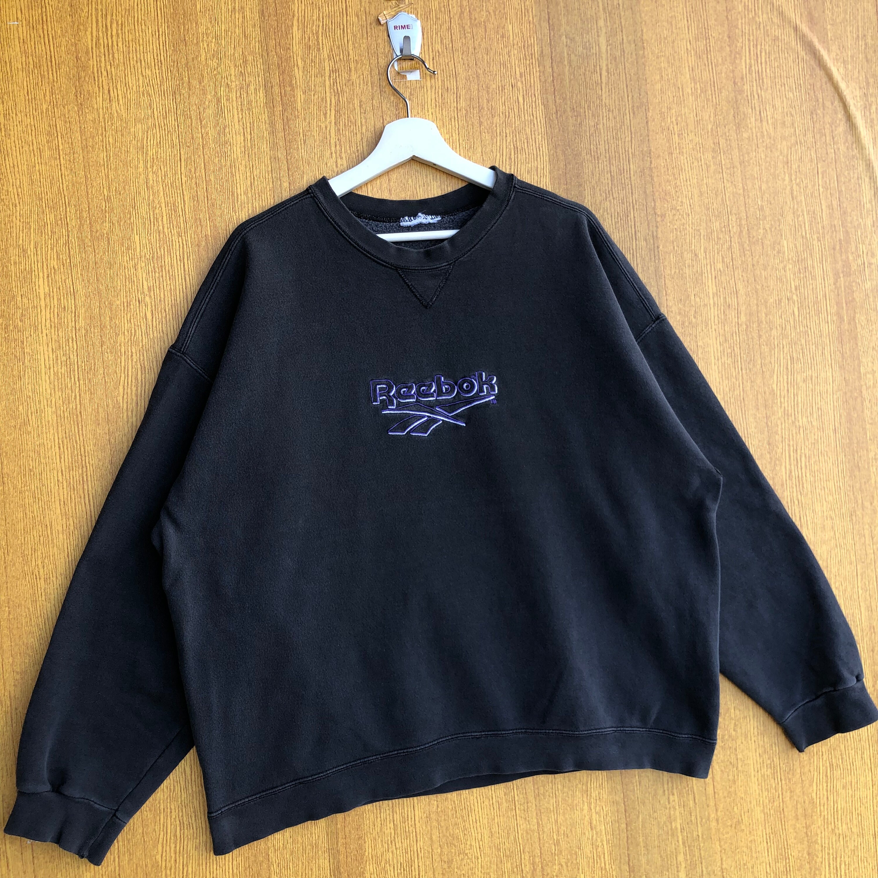 Vintage Reebok Sportswear Sweatshirt Embroidered Spellout Jumper Pullover Etsy