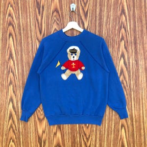 Vintage Captain Bear Pullover Sweatshirt