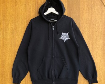 Vintage Thrasher Skateboard Hoodie Zipper Latin America Big