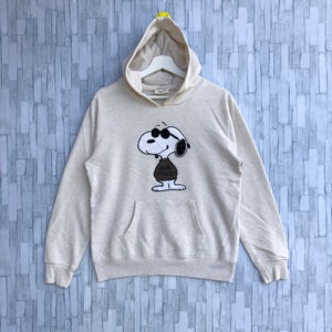 Vintage Peanuts Snoopy Hoodie Sweatshirt Big Logo Cartoon Network Jumper Pullover