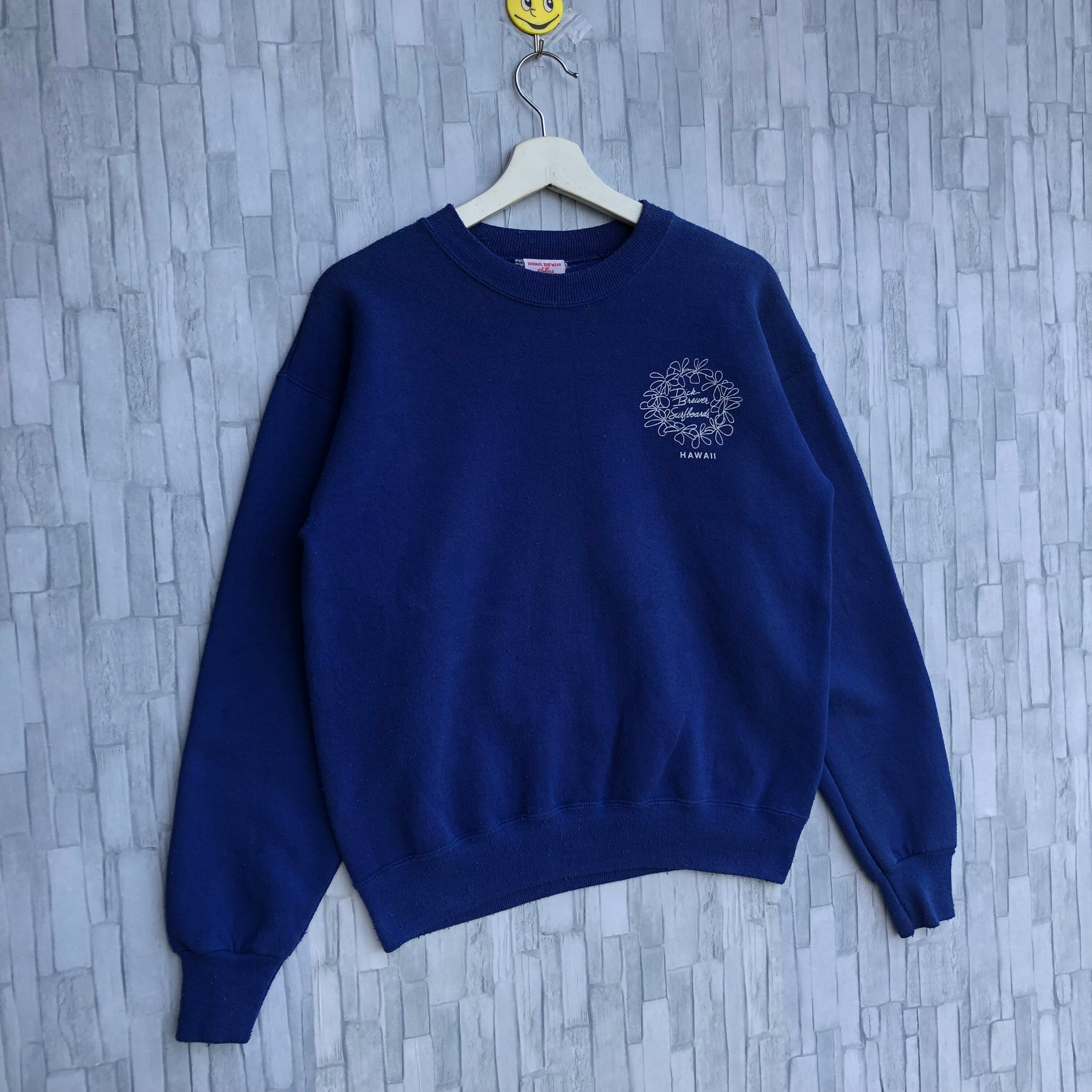 DICK BREWER Lots 6.6 美品 Vintage Dick Brewer Surfboards Sweatshirt Big Logo Spellout Surf