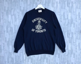 Vintage University Of Toronto Sweatshirt Stor Logo Spellout Jumper Tröja