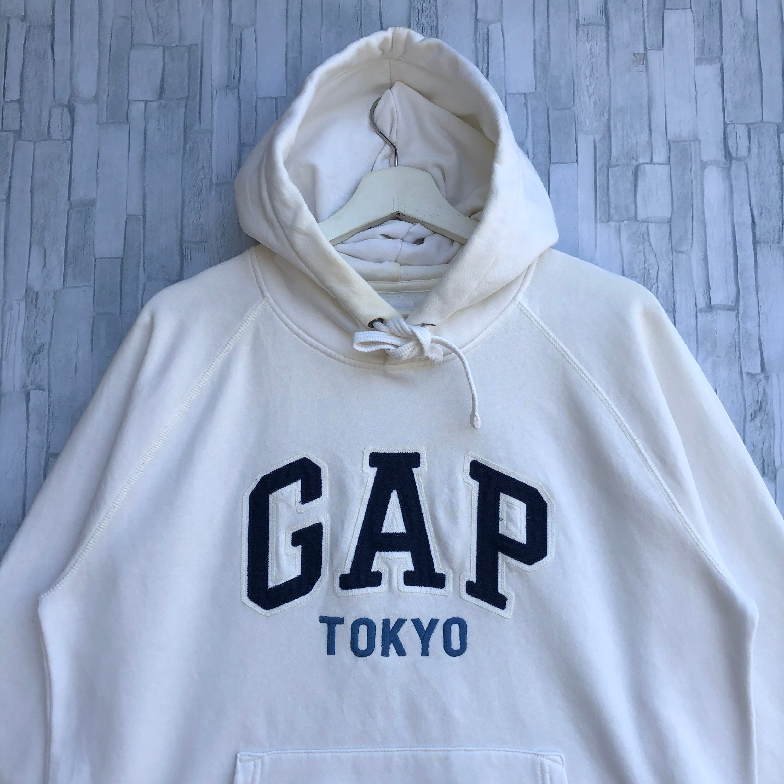 トップス GAP - boader l/s hoodie grunge y2k Gap Grunge Y2K Long Sleeve Hoodie Unisex Pullover Black Used
