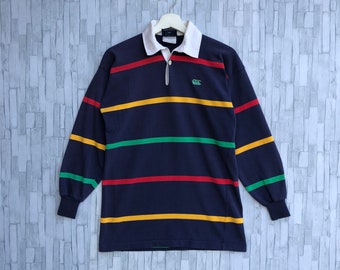 vintage Canterbury Of New Zealand Polo Rugby Jersey Multicolour Small Logo