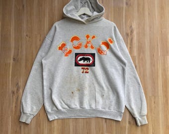 Vintage 90s Ecko Unltd Skateboard Hoodie Pullover Big Logo