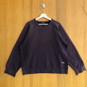 Vintage Stussy Streetwear Sweatshirt Embroidered Small Logo Jumper Pullover