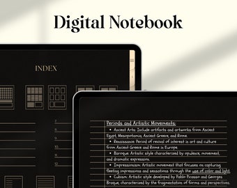 Digital Notebook: 20 Note-Taking Templates for Goodnotes, iPad, Android (Hyperlinked PDF)