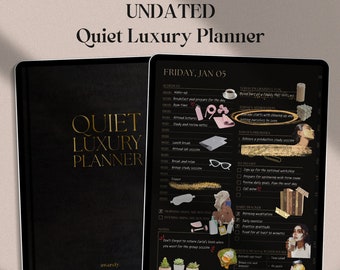 Quiet Luxury Undated Digital Planner | Daily, Weekly, Monthly Goodnotes iPad Planner, Self-Care Planner, ADHD Friendly Planner, Meal Planner