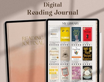 Digital Reading Journal, Book Review & Library Tracker for Goodnotes, Digital Reading Log, Digital Bookshelf, Reading Planner for iPad