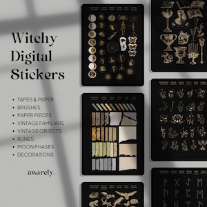 Shop Boho Witchy Stickers 100PCS Witch Sticke at Artsy Sister.