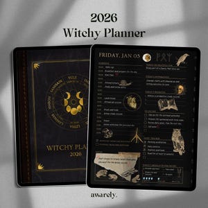 2026 Witchy Digital Planner: Daily, Weekly, Monthly (PDF)
