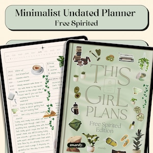 Questa ragazza pianifica un planner digitale non datato / Planner giornaliero, settimanale e mensile Goodnotes per iPad, per la cura di sé, adatto a persone con ADHD, stampabile