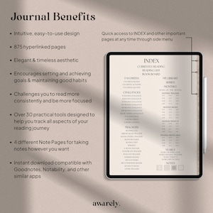 Digital Reading Journal Book Review & Library Tracker for image 2