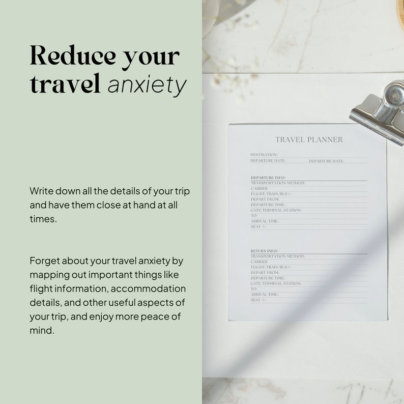 Printable Travel Planners, Packing List, Organizers, , Itinerary Planning, Holiday Planner, Travel To Do List, Letter, Half-Letter, A4, A5 image 4