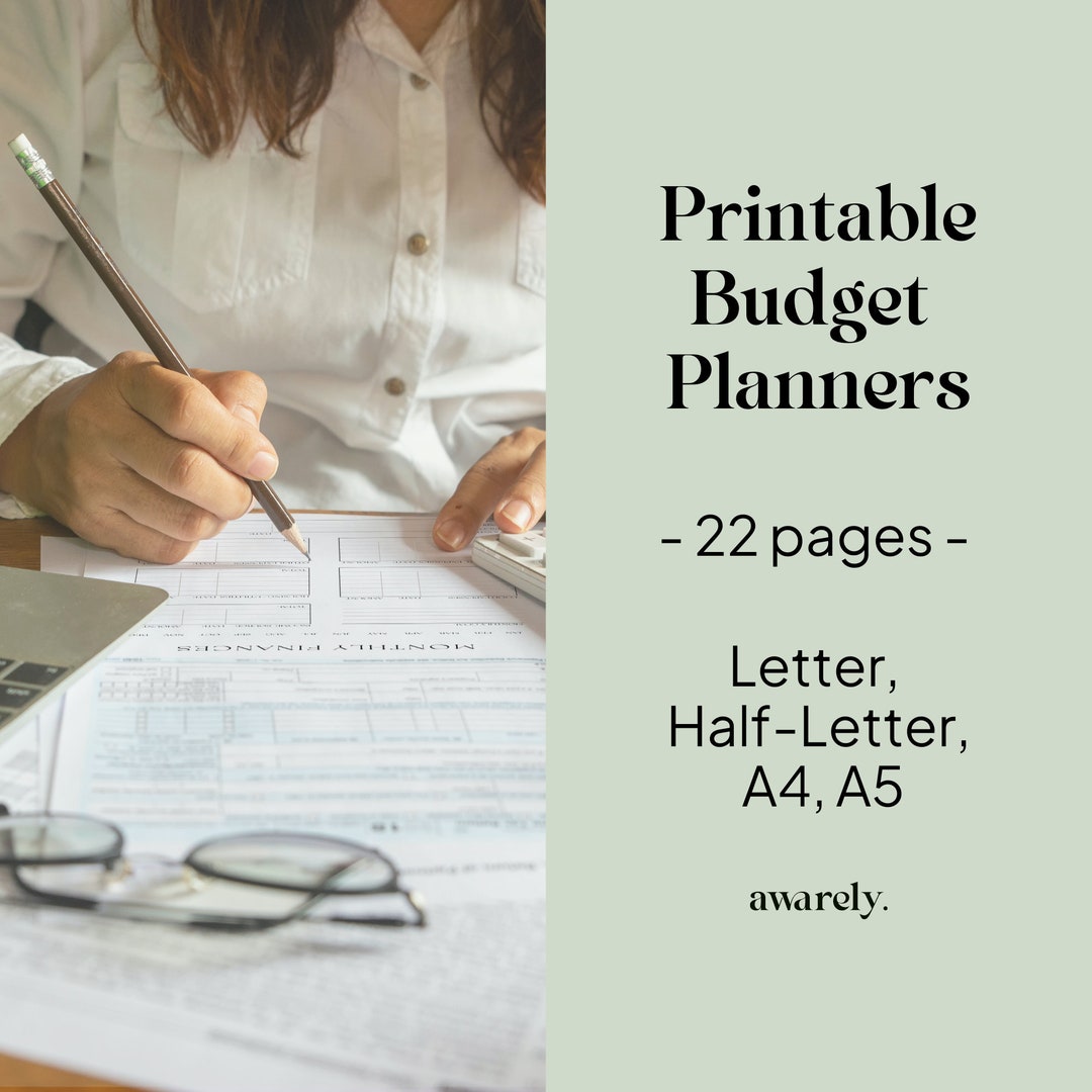 Printable Budget Planners and Trackers, Track Income &amp; Expenses, Debt ...