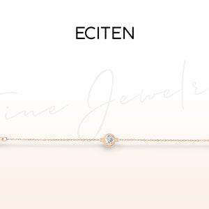 Bracelet,Bridal Diamond Bracelet,14k Gold Bracelet,Diamond Solitaire Bracelet,Diamond Bezel Set,Dainty Diamond Bracelet,Gift for Her