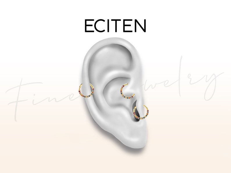 Hoop Clicker Piercing in 14K Solid Gold