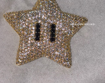 VVS Moissanite Star Pendant 14 k  Gold Plated |  Star Necklace | Jewelry | Star Charm Gift