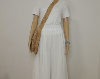 Women's maxi skirt with elastic waistband, airy summer skirt, fashionable skirt, slip skirt